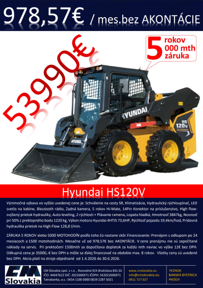 Hyundai HS120V Prenájom s odkupom