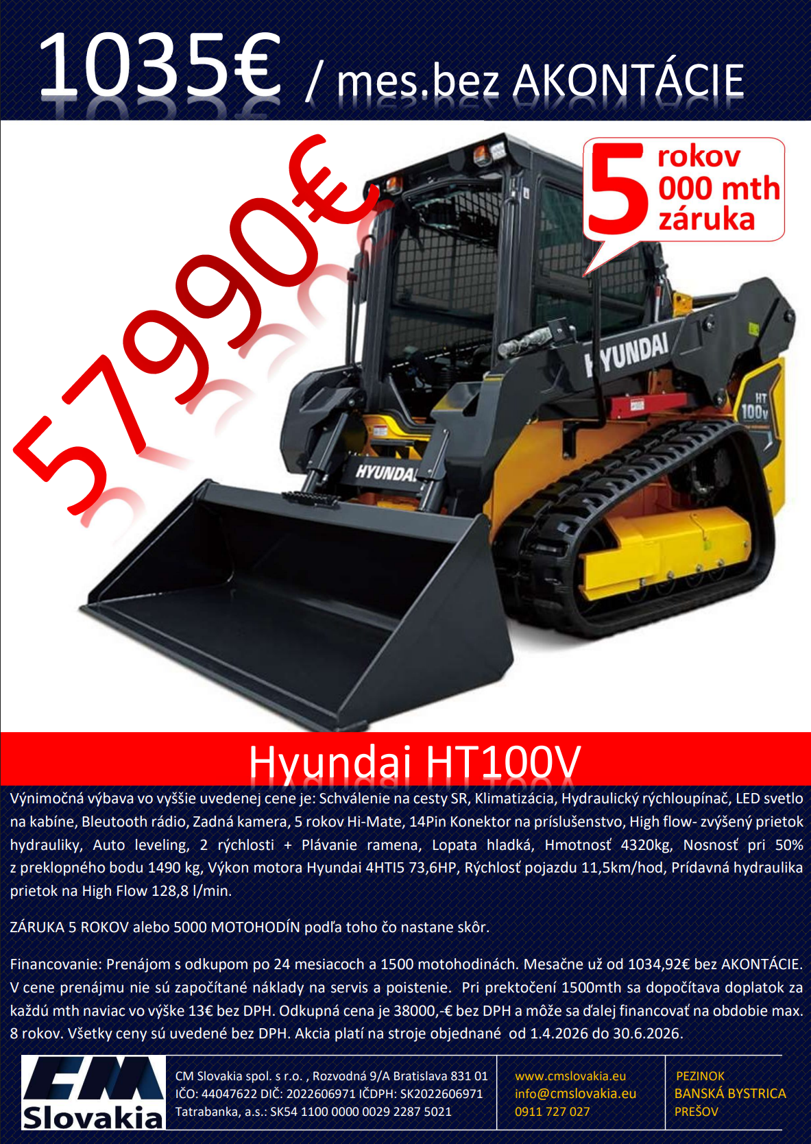 Akcia prenajom s odkupom hyundai HT100V